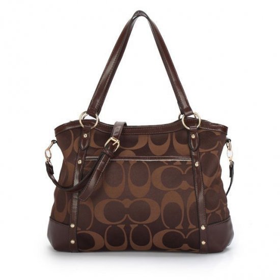 Coach Legacy Logo In Signature Large Coffee Totes BPG | Coach Outlet Canada